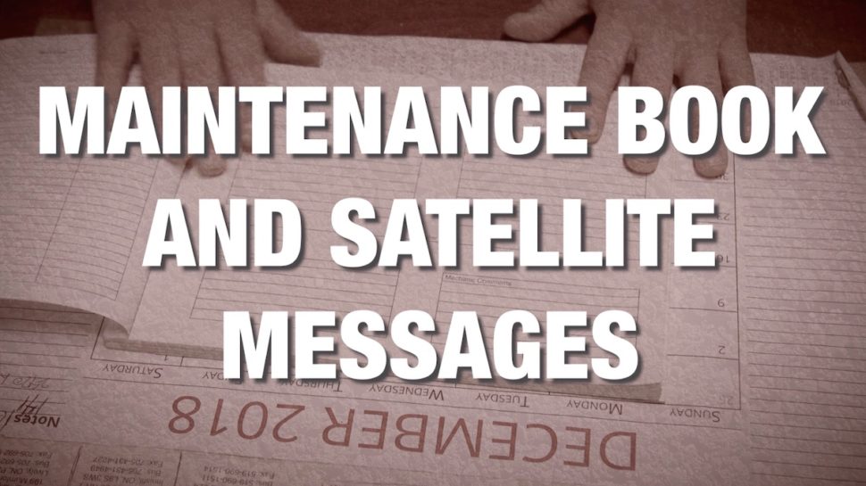 12. Maintenance Book and Satellite Messages